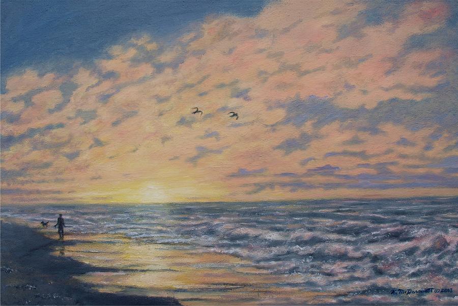 Atlantic Dawn # 2 by K. McDermott Painting by Kathleen McDermott