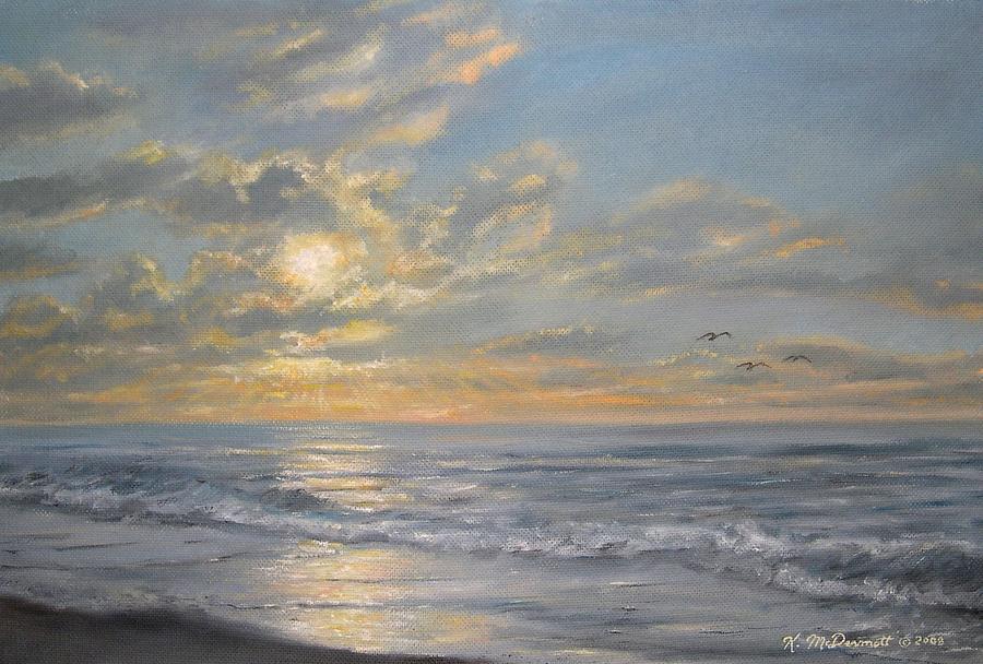 Ocean Sunrise Painting - Atlantic Dawn by Kathleen McDermott