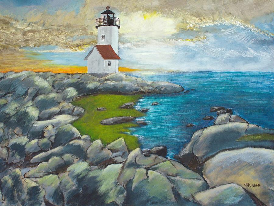 Atlantic Dusk Painting by Cynthia Morgan