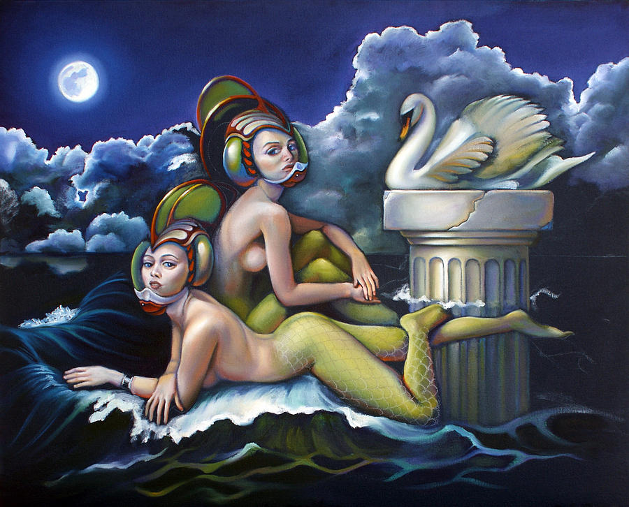 Mermaid Painting - Atlantis Rising WIP by Patrick Anthony Pierson