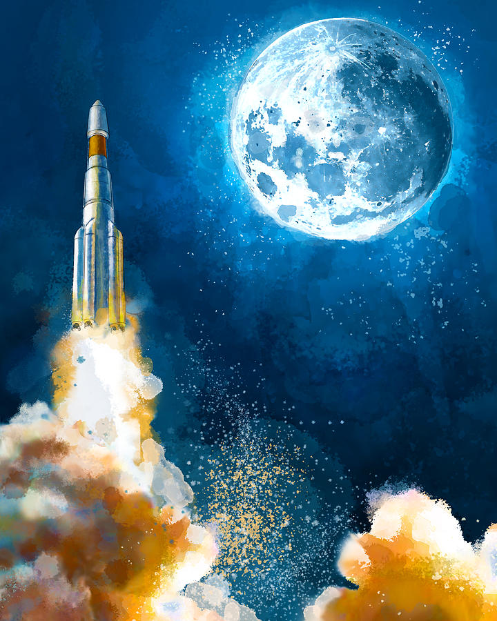Atlas Rocket Digital Art - Atlas Dreams by Vanessa Bates