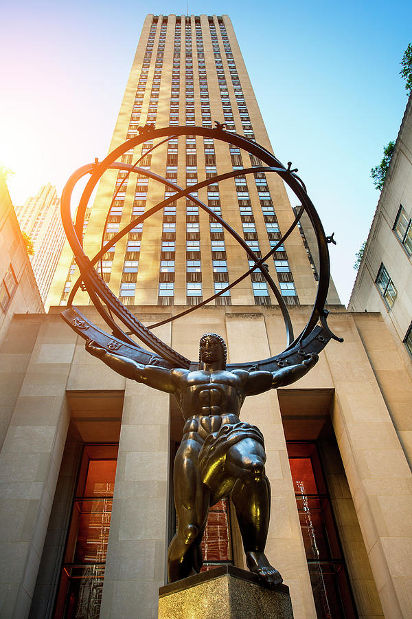 Atlas Sculpture At The Rockefeller Photograph by Sylvain Sonnet