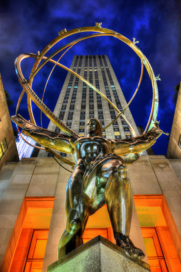 Architecture Photograph - Atlas Statue at Rockefeller Center by Randy Aveille