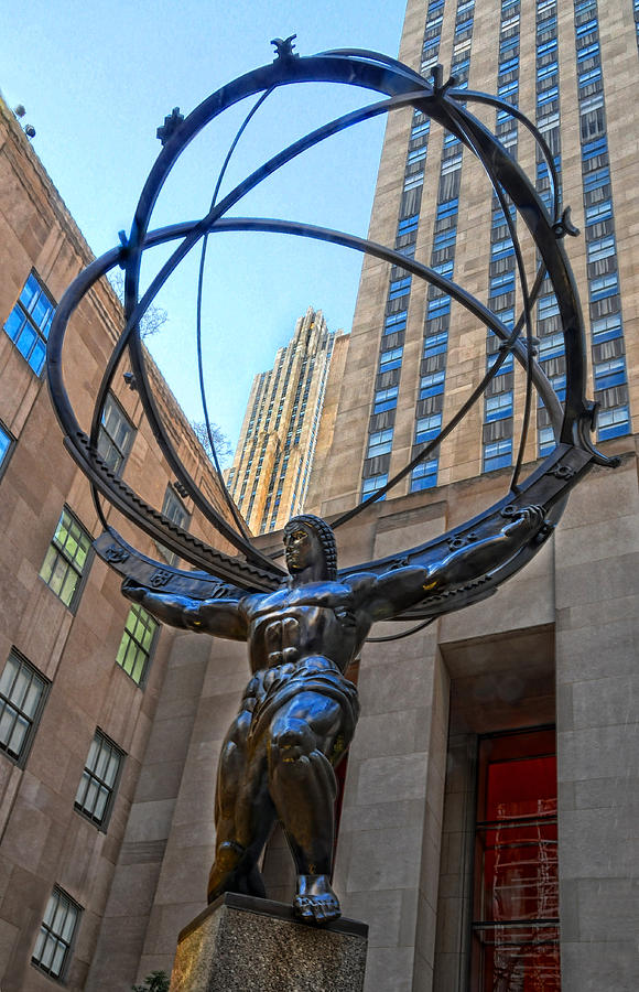 Atlas Statue New York City Photograph by Dave Mills