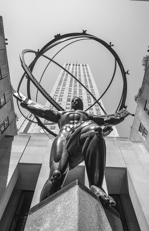 New York City Photograph - Atlas statue Rockefeller Center by Patrick Warneka