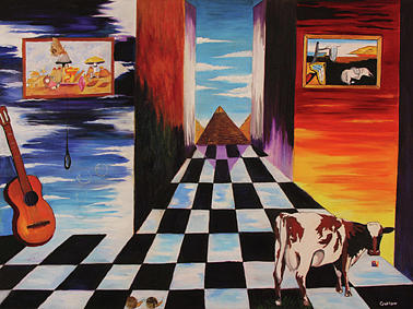 Pink Floyd Painting - Atom Heart Mother- Vaca louca by Gustavo Oliveira
