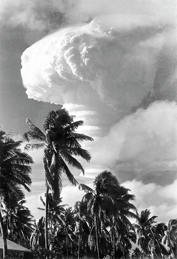 Tree Photograph - Atomic Bomb Test by Us Department Of Energy/science Photo Library