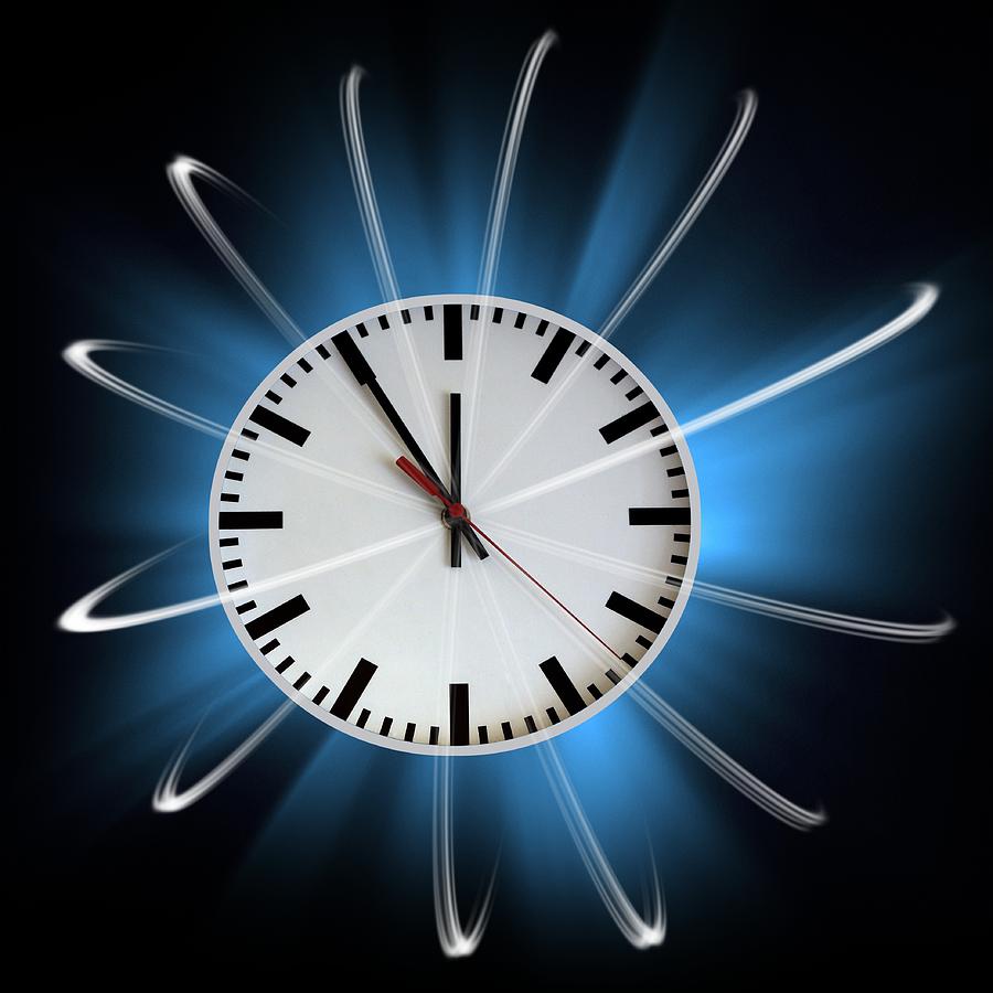 Atomic Clock Conceptual Artwork By Science Photo Library