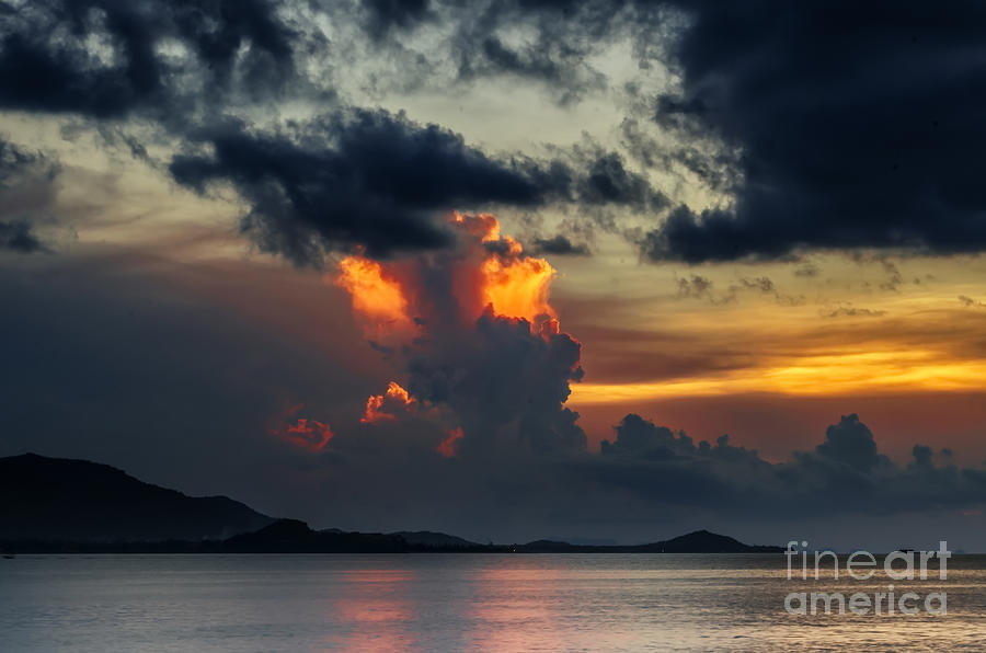 Sunset Photograph - Atomic Sunset by Michelle Meenawong