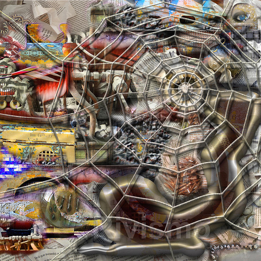 Ramon Rivas Painting - Atrapamiento Experiencial II by Ramon Rivas - Rivismo Ramon Rivas Painting - Atrapamiento Experiencial II by Ramon Rivas - Rivismo