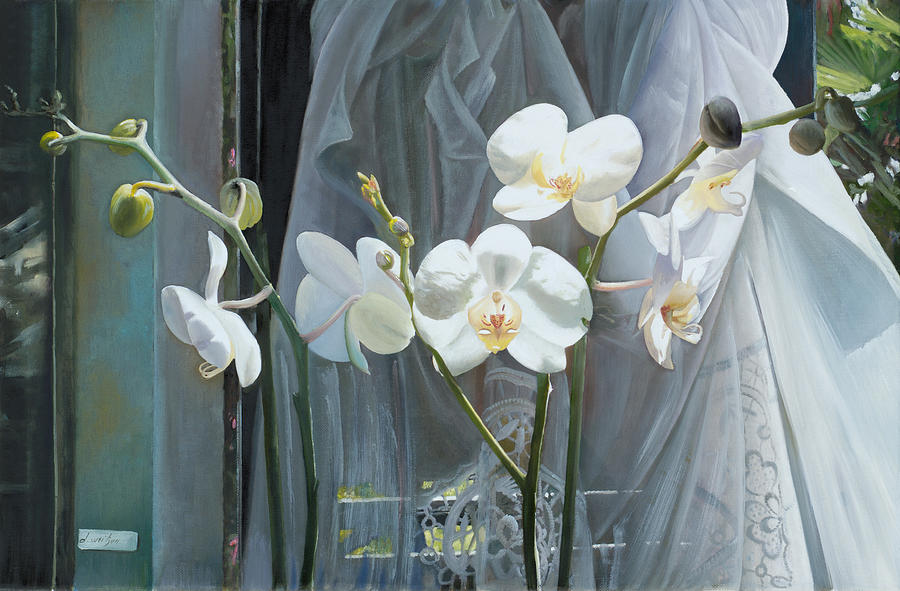 Atre Quattro Orchidee Painting by Danka Weitzen