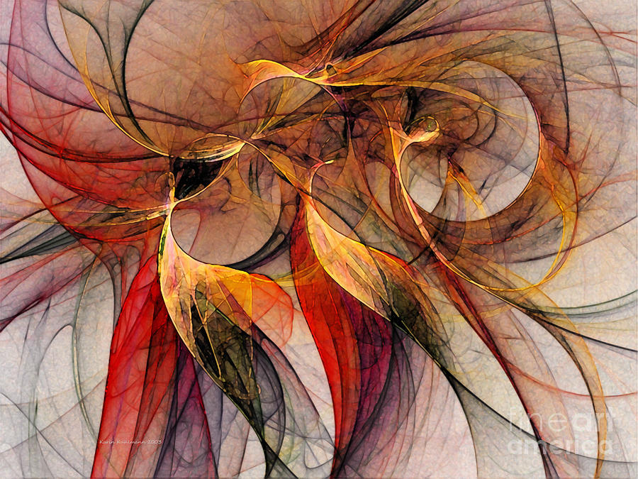 Attempt to Escape-Abstract Art Digital Art by Karin Kuhlmann