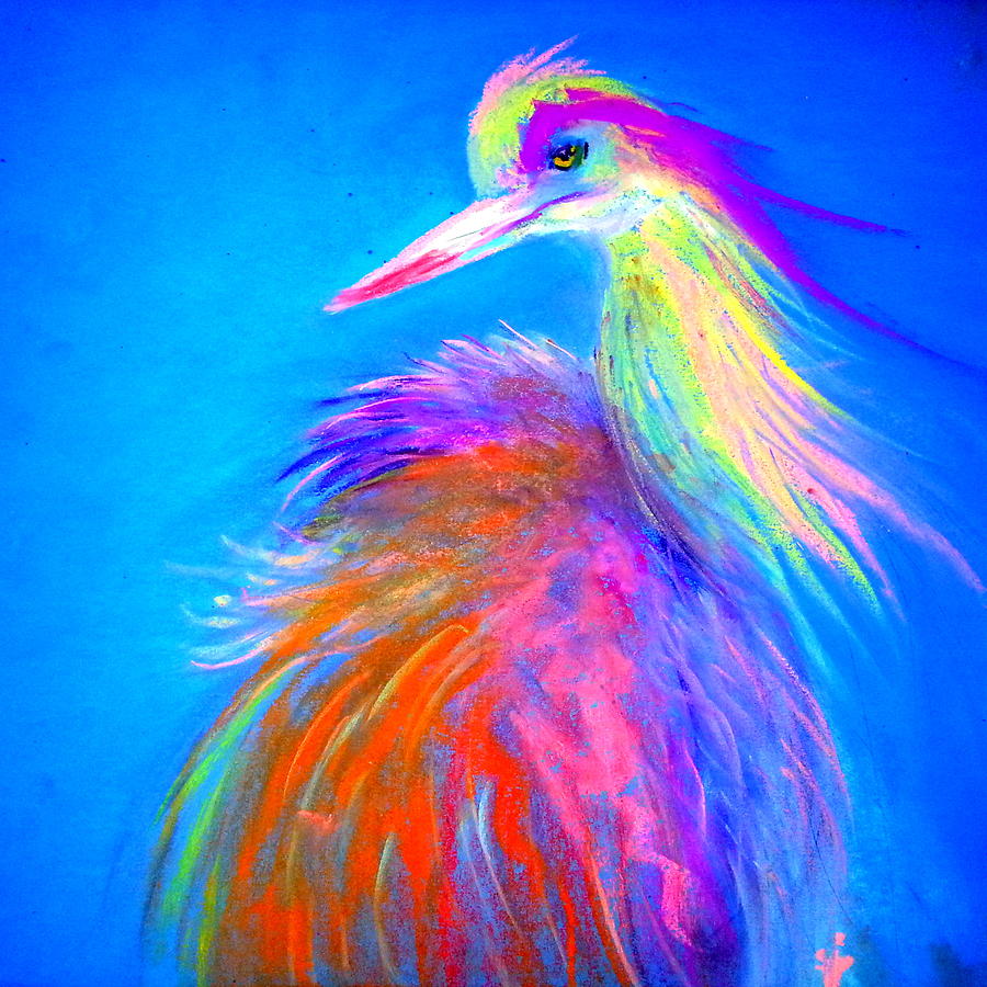 Heron Painting - Attitude by Sue Jacobi