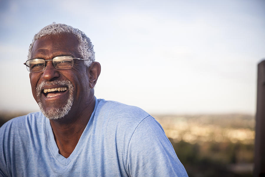 Attractive Senior Black Man Outdoor Portrait Photograph by Adamkaz