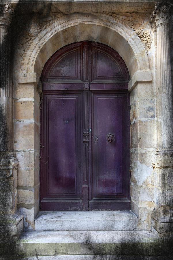 Aubergine Doorway Paris Photograph by Evie Carrier