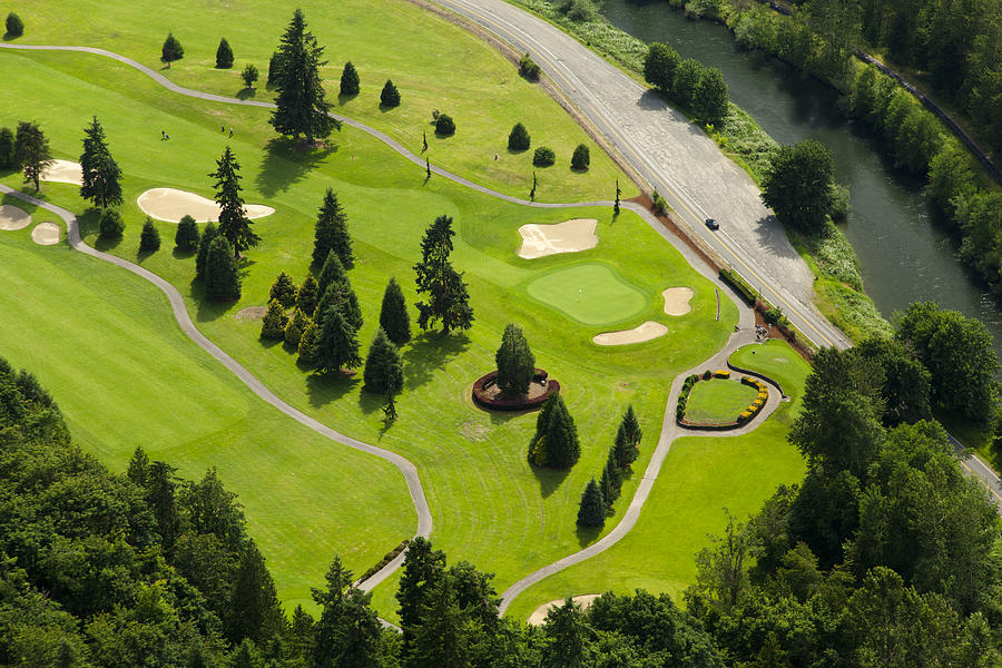 Auburn Golf Course And Green River Photograph by Andrew Buchanan/SLP