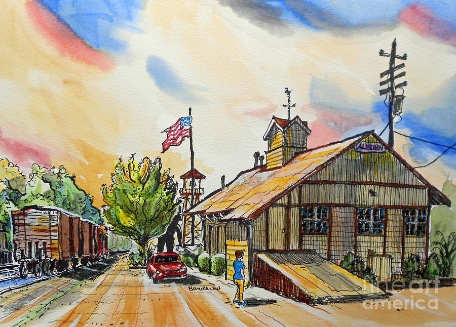 Auburn Train Depot-Westbound Painting by Terry Banderas