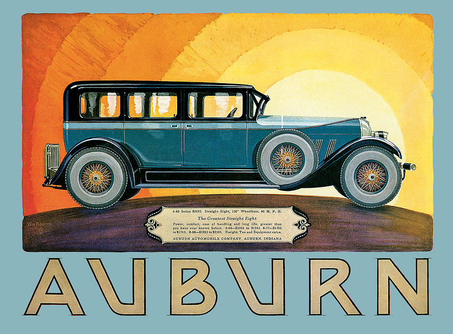 Auburn Photograph by Vintage Automobile Ads and Posters