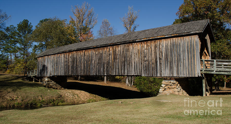 Auchumpkee Creek Bridge, Fall Come Late In The South  Photograph by Donna Brown