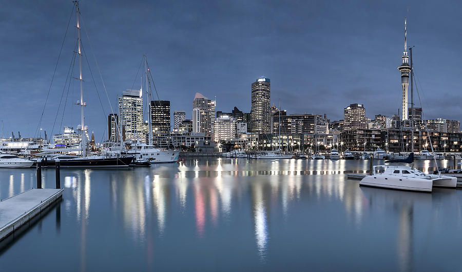 Auckland night Photograph by Bavo Studio