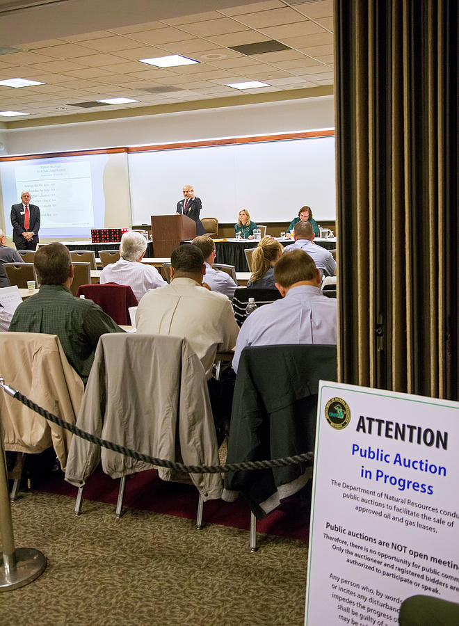 Auction Of Oil And Gas Rights Photograph by Science Photo Library Auction Of Oil And Gas Rights Photograph by Science Photo Library