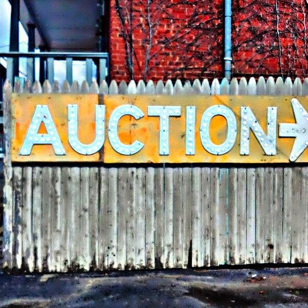 Cool Photograph - Auction This Way #aution #cool #sign by Joseph Christopher