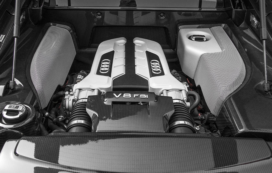 Audi A8 Engine Photograph by Roger Mullenhour