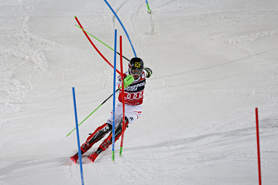 Audi FIS Alpine Ski World Cup - Mens Slalom Photograph by Christophe Pallot/Agence Zoom