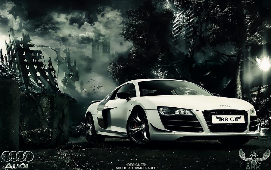 Audi R8 by AHK Digital Art by Abdollah Hamodzadeh