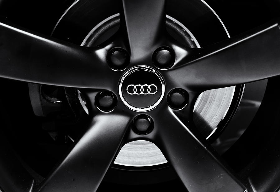Audi Wheel 2 mono Photograph by Rachel Cohen