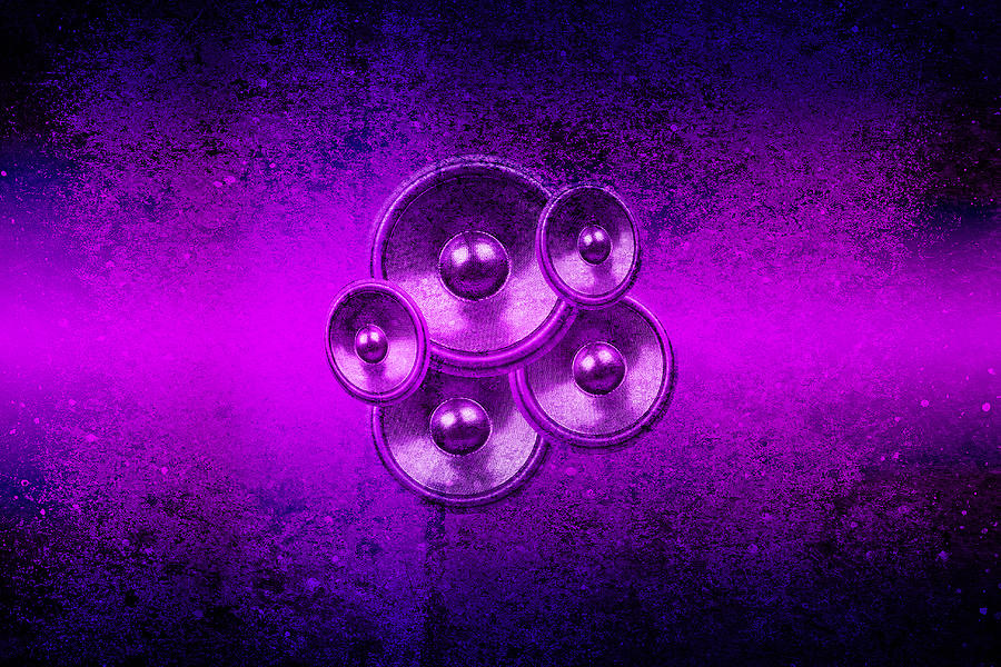 Audio Purple 2 Digital Art by Steve Ball