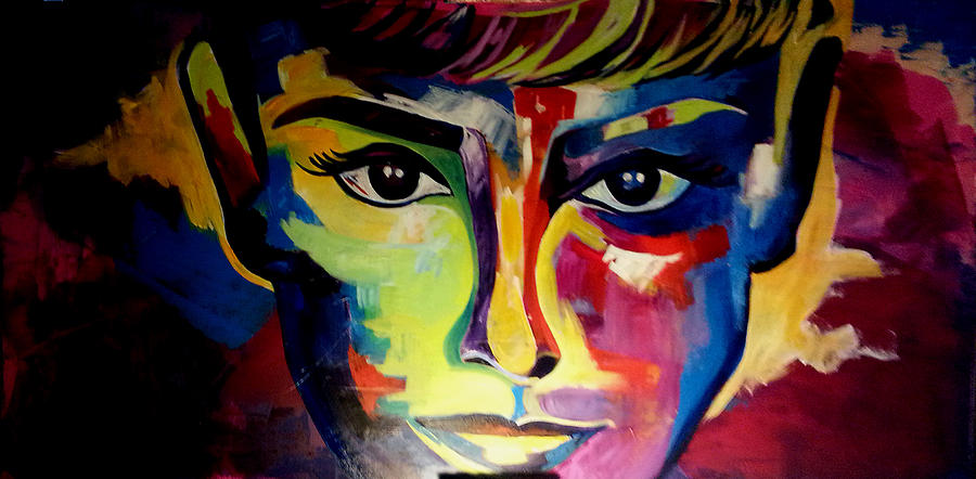 Audrey Painting by Femme Blaicasso