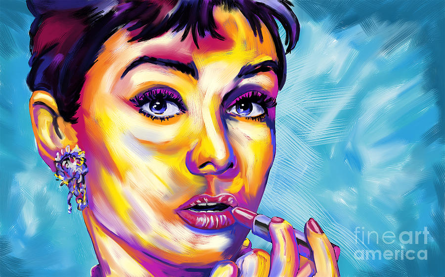 Audrey Hepburn 01 Painting by Tim Gilliland