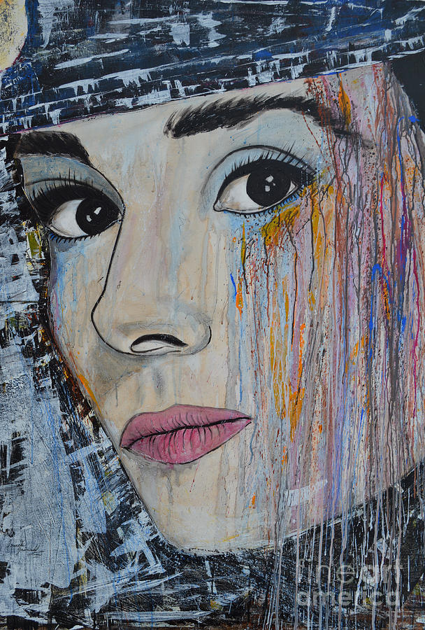 Audrey Hepburn Painting - Audrey Hepburn - Abstract1 by Ismeta Gruenwald