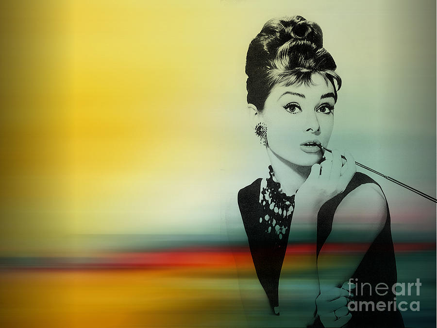 Audrey Hepburn Art Mixed Media by Marvin Blaine