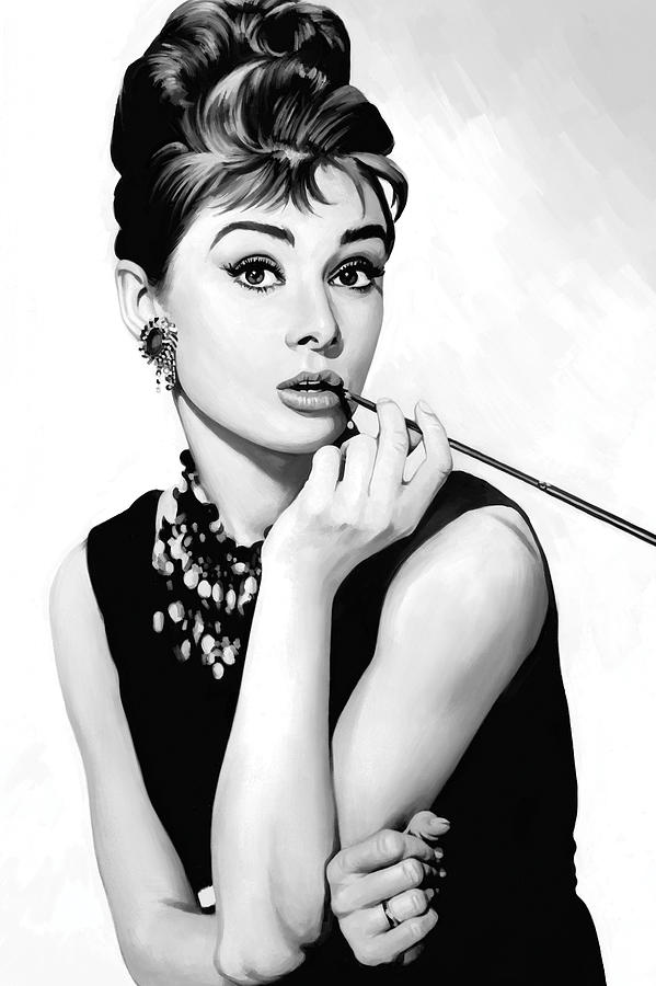 Audrey Hepburn Artwork Painting by Sheraz A Fine Art America