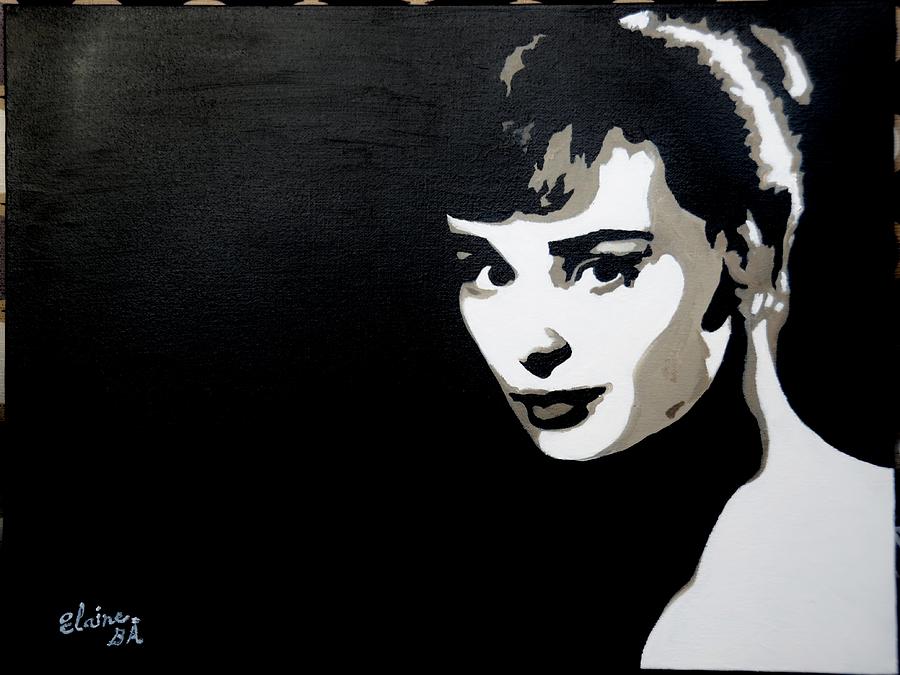Audrey Hepburn Painting by Elaine Berger