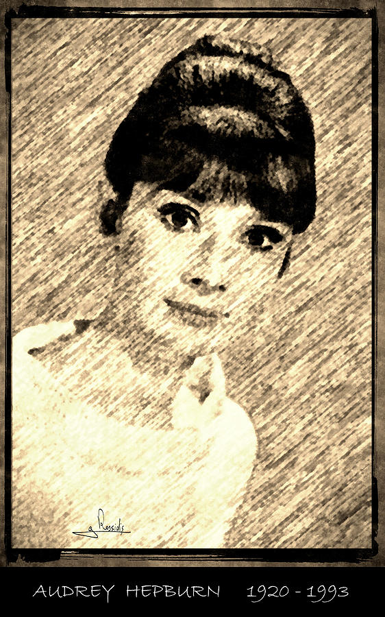Audrey Hepburn Drawing by George Rossidis