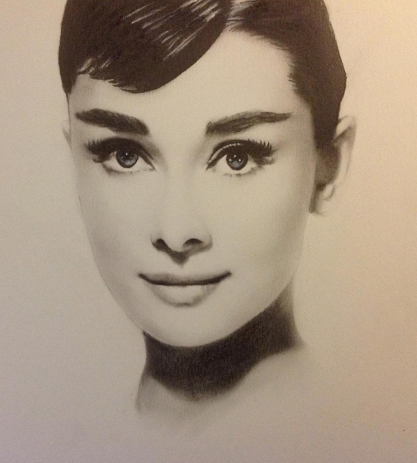 Audrey Hepburn Drawing by Matthew McCosco - Fine Art America