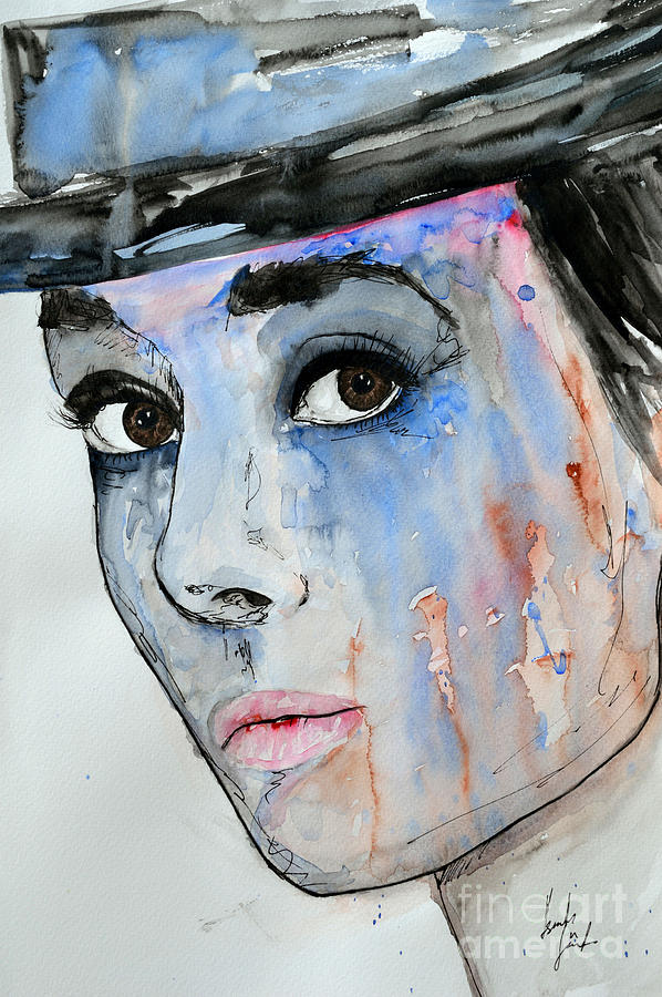 Audrey Hepburn Painting - Audrey Hepburn - Painting by Ismeta Gruenwald
