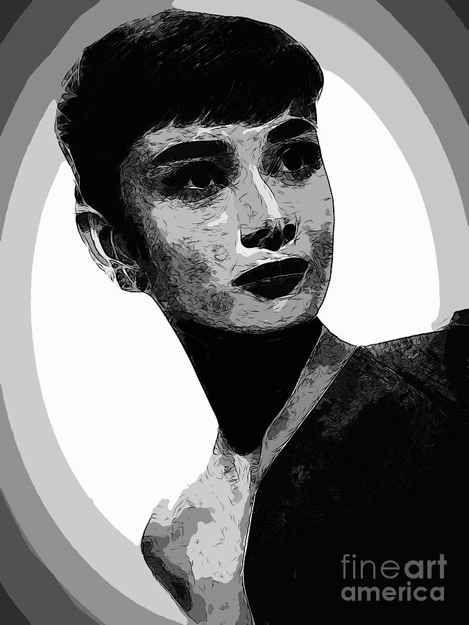 Audrey Hepburn - Pencil Painting by Doc Braham