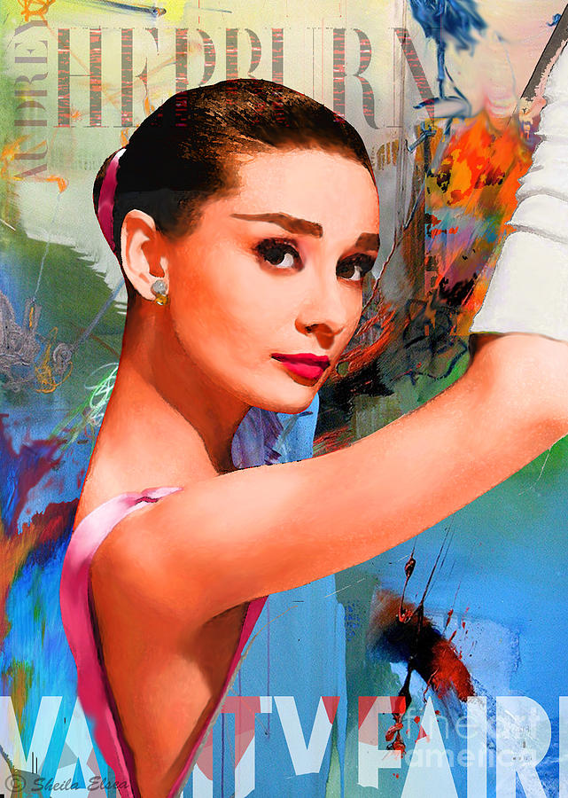 Audrey Hepburn Painting - Audrey hepburn Vanity Fair  by Sheila Elsea