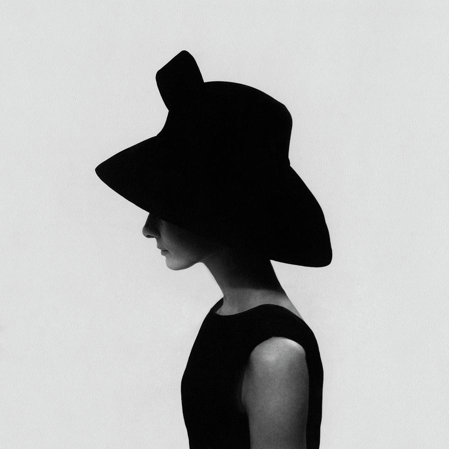 Audrey Hepburn Wearing A Givenchy Hat Photograph by Cecil Beaton