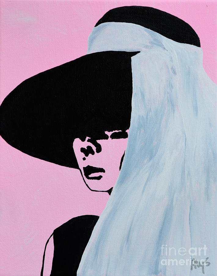 Audrey Hepburn Wears A Hat Painting by Alys Caviness-Gober