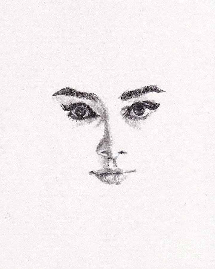 Audrey Hepburn Drawing - Audrey by Lee Ann Shepard