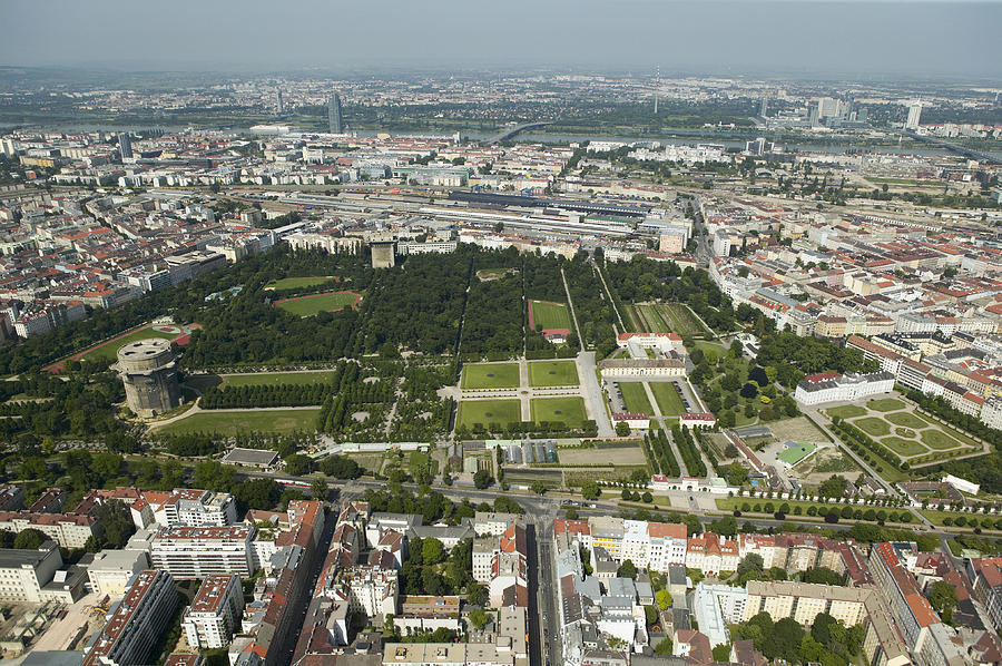 Architecture Photograph - Augarten Park And Augarten Palace In by Xavier Durán