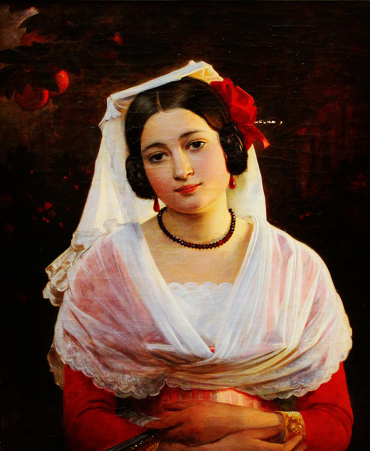 August Riedel Felice Berardi aus Albano 1842 Painting by MotionAge Designs