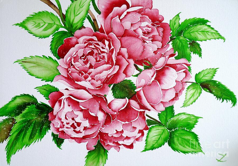 August Roses Painting