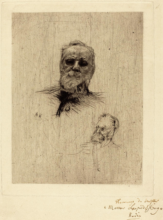 Auguste Rodin French, 1840 1917, Victor Hugo Drawing by Quint Lox