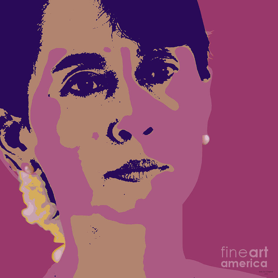 Politician Digital Art - Aung San Suu Kyi by Jean luc Comperat